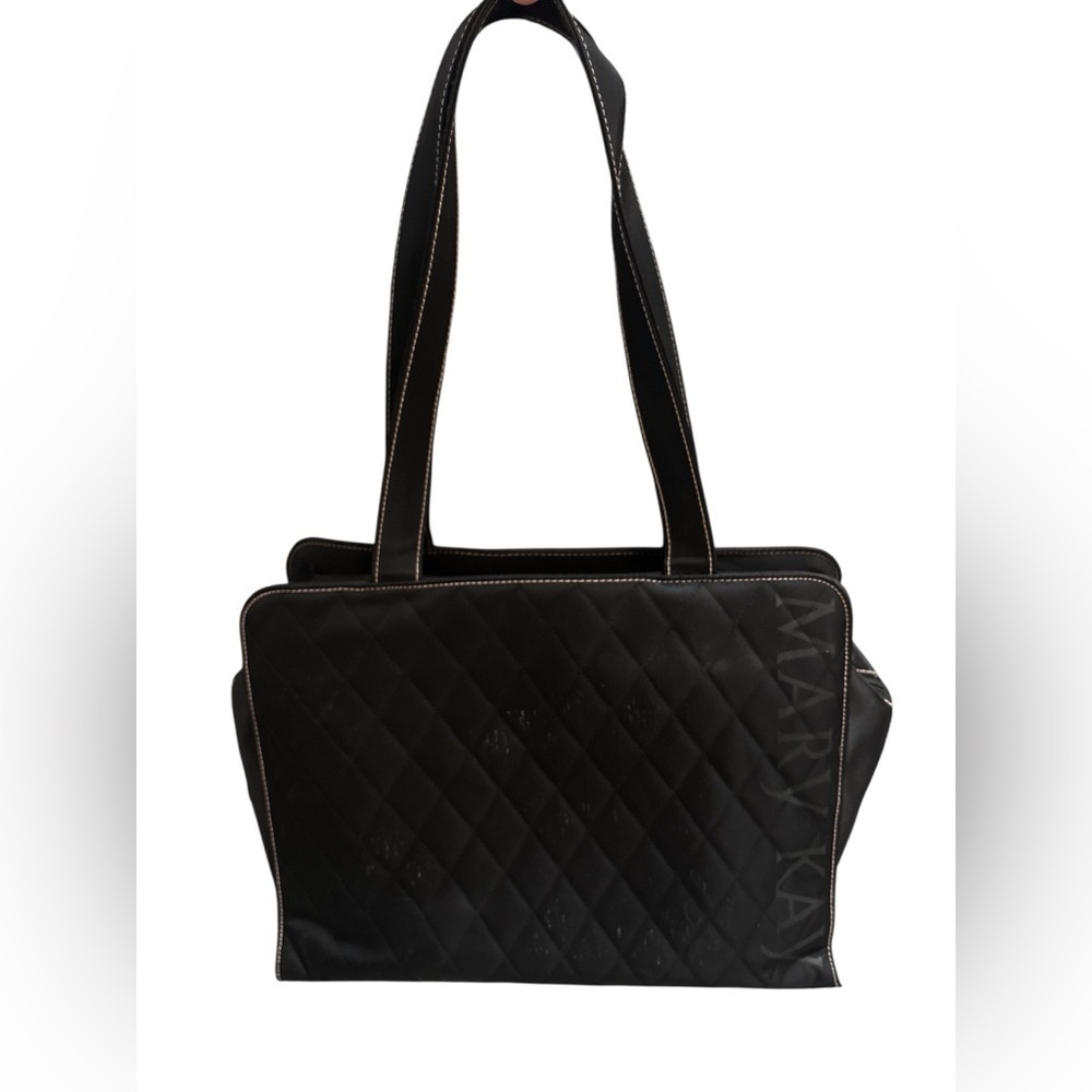 Mary Kay Quilted Tote Bag Zipper Consultant Shoulder Black Zipper (m02)